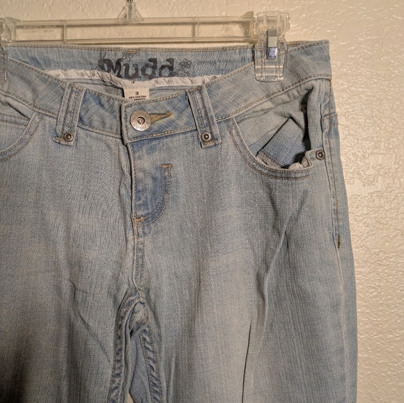 Mudd Size 3 Flare Wide Light Blue Women's Jeans Pre-owned - Picture 4 of 8
